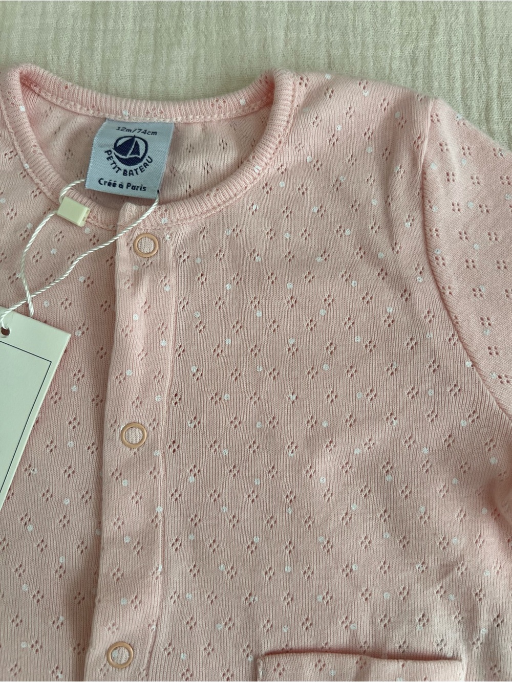 Petit Bateau pointelle cardigan - Picture 2 of 3